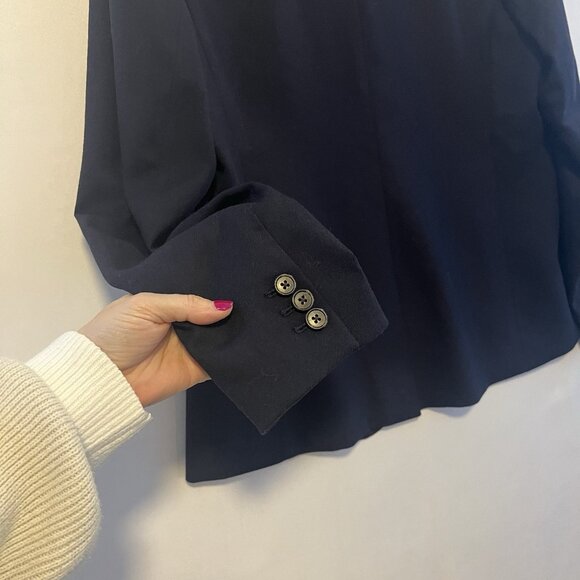 J.Crew Women Wool Blazer Blue Size 10 Winter Preppy Academia Professional - Picture 8 of 13